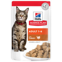 Влажный корм Hill's Science Plan Adult Cat, для кошек, с индейкой, 85 г Влажный корм Hill's Science Plan Adult Cat, для кошек, с индейкой, 85 г