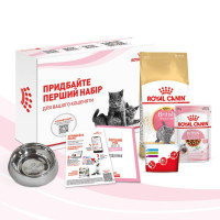 Стартовый набор Royal Canin Kitten British Shorthair для британских котят, миска, мерный стаканчик, дневник, сухой и влажный корм, 400 г + 85 г Стартовый набор Royal Canin Kitten British Shorthair для британских котят, миска, мерный стаканчик, дневник, сухой и влажный корм, 400 г + 85 г