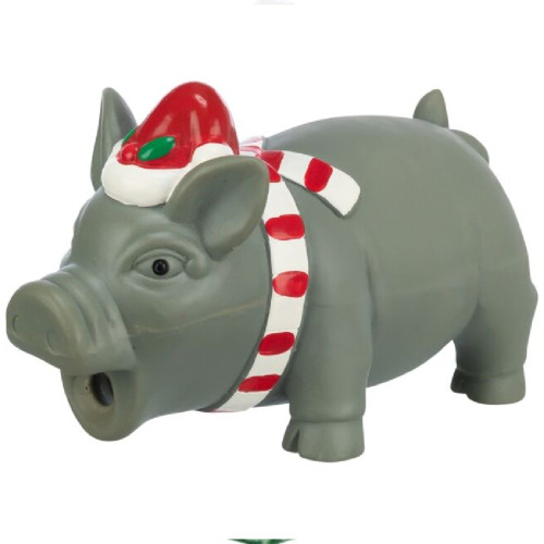 Іграшка Trixie Pig для собак, різдвяне порося, латекс, 16 см