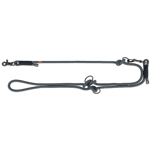 Повідець Trixie Soft Rope для собак, регульований, розмір S-XL, 2 м/10 мм, чорний/сірий