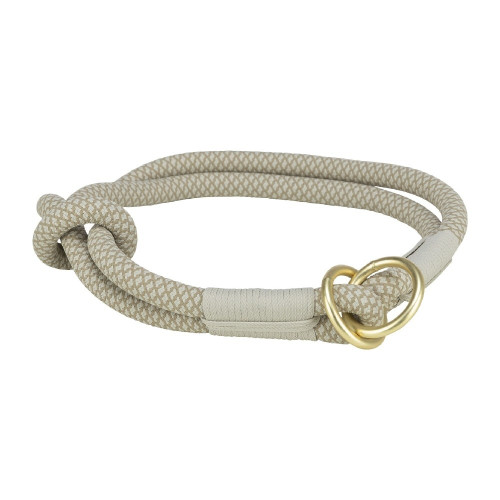 Ошейник-удавка Trixie Soft Rope для собак, размер XS-S, 30 см/10 мм, серый/светло-серый