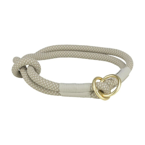 Ошейник-удавка Trixie Soft Rope для собак, размер S-M, 40 см/10мм, серый/светло-серый