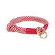 Ошейник-удавка Trixie Soft Rope для собак, размер L-XL, 55 см/10мм, красный/крем