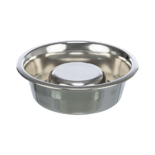 Миска Trixie Feeding Slow для собак, нержавеющая сталь, 600 мл, 17 см