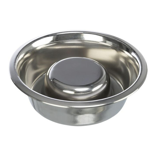 Миска Trixie Feeding Slow для собак, нержавеющая сталь, 1.1 л, 21 см