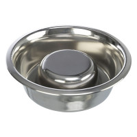 Миска Trixie Feeding Slow для собак, нержавеющая сталь, 1.5 л, 24 см