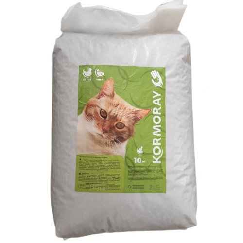 Сухой корм Kormoray для кошек, курица с рыбой, 10 кг