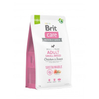 Сухий корм Brit Care Sustainable Adult Small Breed для собак, малих порід, курка і комахи, 7 кг