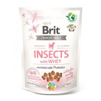 Ласощі Brit Care Crunchy Cracker Puppy Insects with Whey для цуценят, для росту, комахи і сироватка пробіотики, 200г Ласощі Brit Care Crunchy Cracker Puppy Insects with Whey для цуценят, для росту, комахи і сироватка пробіотики, 200г