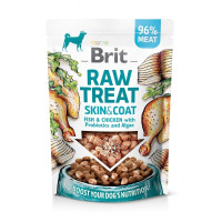 Лакомство Brit Raw Treat Freeze-dried Skin and Coatдля собак для шерсти, рыба и курица 40 г Лакомство Brit Raw Treat Freeze-dried Skin and Coatдля собак для шерсти, рыба и курица 40 г