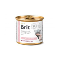 Корм вологий Brit VD GF Hypoallergenic для котів при алергії лосось та горох, 200 г
