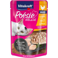 Влажный корм Vitakraft Poesie Delice для кошек, с курицей, в соусе, 85 г Влажный корм Vitakraft Poesie Delice для кошек, с курицей, в соусе, 85 г