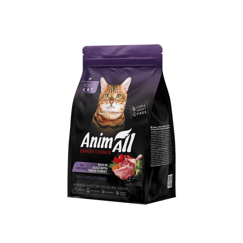 Сухий корм AnimAll для дорослих котів, зі свіжою індичкою та качкою, пробник, 50 г