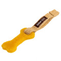 Іграшка GIGwi Gum gum маленька кістка для собак, каучук, пенька, 9 см