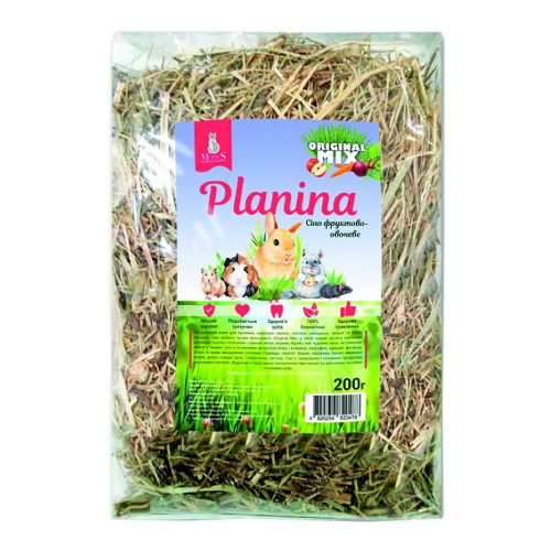 Сено Modes Planina Oreginal Mix, фруктово-овощное, для грызунов, 200 г