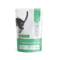 Вологий корм Nature's Protection With Ocean Fish & Chicken Pouch для кошенят, з океанічною рибою і куркою, 100 г