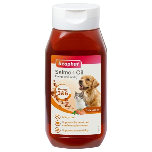 Лососевое масло Beaphar Salmon Oil для кошек и собак, 430 мл