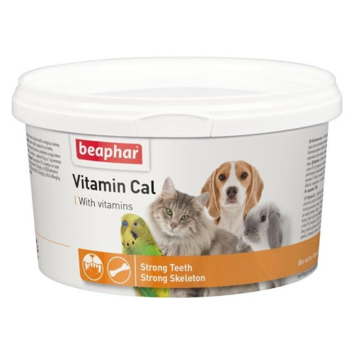 Витаминно-минеральный комплекс Beaphar Vitamin cal для собак, кошек, грызунов и декоративных птиц, 250 г
