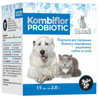Пробіотик Modes Kombiflor Probitik для підтримки балансу мікрофлори кишечника собак та котів, 15 пакетиків, 2 г Пробіотик Modes Kombiflor Probitik для підтримки балансу мікрофлори кишечника собак та котів, 15 пакетиків, 2 г