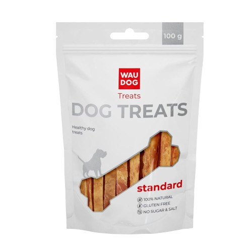 Ласощі Waudog Treats "Курячі в'ялені полоси" для собак, 100 г