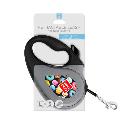 Повідець-рулетка Waudog R-leash,для собак, малюнок 