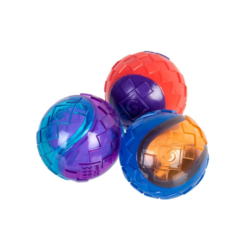 Игрушка для собак GiGwi BALL, Три мяча с пищалкой, резина, 5 см
