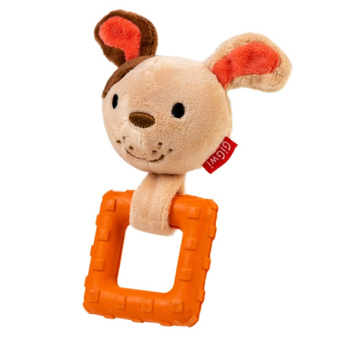 Игрушка для собак GiGwi Suppa Puppa, Собачка с пищалкой, текстиль/резина, 15 см