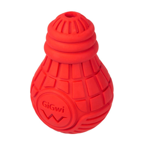 Игрушка для собак GiGwi Bulb Rubber, Лампочка резиновая, резина, M, красная