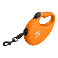 Повідець-рулетка Waudog R-leash, для собак з контейнером для пакетів, світловідбивна стрічка, M, до 20 кг, 5м, помаранчевий Повідець-рулетка Waudog R-leash, для собак з контейнером для пакетів, світловідбивна стрічка, M, до 20 кг, 5м, помаранчевий