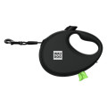 Повідець-рулетка Waudog R-leash для собак з контейнером для пакетів, світловідбивна стрічка, L, до 40 кг, 5 м, чорний