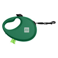 Повідець-рулетка Waudog R-leash для собак з контейнером для пакетів, світловідбивна стрічка, L, до 40 кг, 5 м, зелений Повідець-рулетка Waudog R-leash для собак з контейнером для пакетів, світловідбивна стрічка, L, до 40 кг, 5 м, зелений