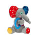 Іграшка GiGwi Plush для собак Слоненя з кільцем та пищалкою, текстиль, термопластична гума, 16 см