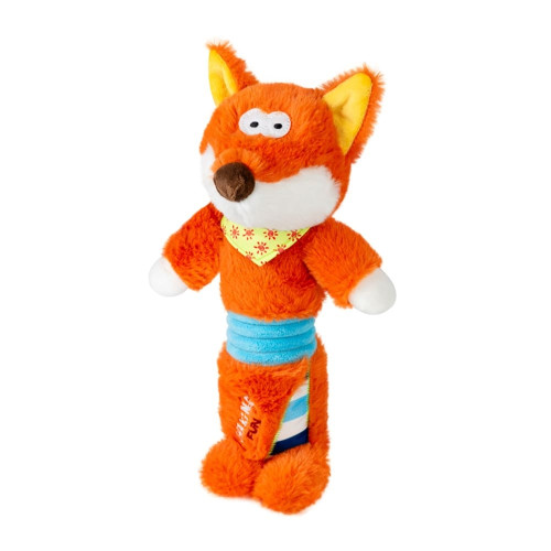 Игрушка GiGwi Shaking Fun для собак, Лис с большой пищалкой, текстиль, плюш, 32 см