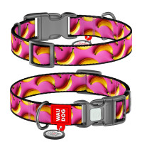 Нашийник Waudog Nylon з QR паспортом для собак нейлоновий, малюнок Нашийник Waudog Nylon з QR паспортом для собак нейлоновий, малюнок