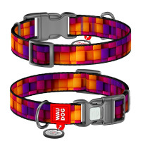Ошейник Waudog Nylon с QR паспортом для собак нейлоновый, рисунок 
