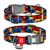 Нашийник Waudog Nylon з QR паспортом для собак нейлоновий, малюнок Нашийник Waudog Nylon з QR паспортом для собак нейлоновий, малюнок