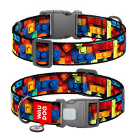 Ошейник Waudog Nylon с QR паспортом для собак, рисунок Ошейник Waudog Nylon с QR паспортом для собак, рисунок