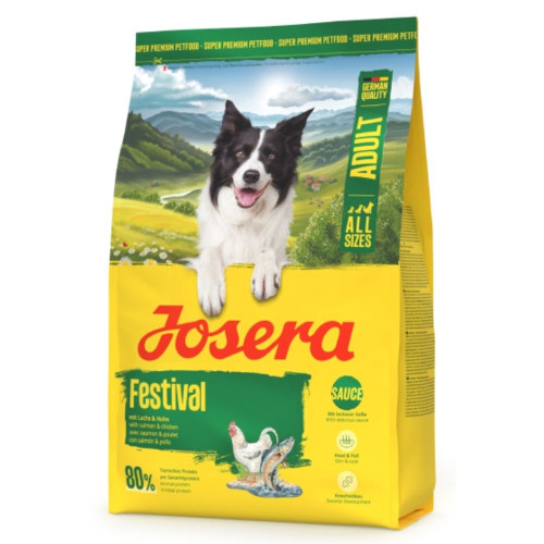 Сухий корм Josera Adult Festival для вибагливих собак всіх порід, з куркою та лососем, 3 кг