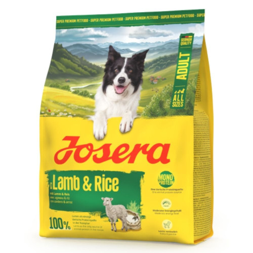 Сухий корм Josera Adult Hypoallergenic для собак всіх порід, з ягням та рисом, 0.9 кг
