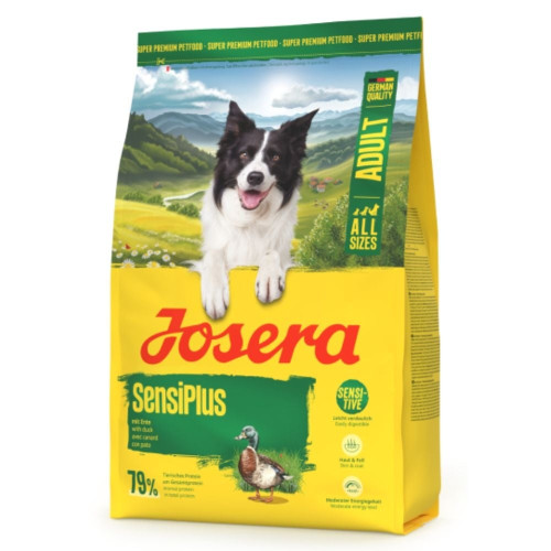 Сухой корм Josera Adult SensiPlus для собак всех пород с чувствительным пищеварением, с уткой, 3 кг