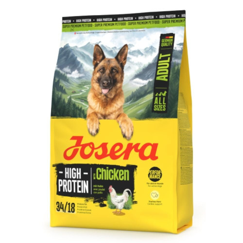Сухой корм Josera High Protein Adult Chicken для активных взрослых собак всех пород, с курицей, 3 кг
