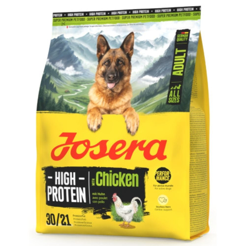 Сухой корм Josera High Protein Adult Chicken для активных взрослых собак всех пород, с курицей, 0.9 кг
