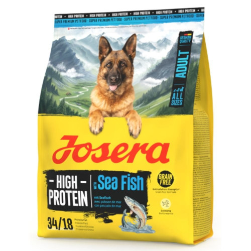Сухой корм Josera High Protein Adult Sea Fish для активных взрослых собак всех пород, с морской рыбой, 0.9 кг