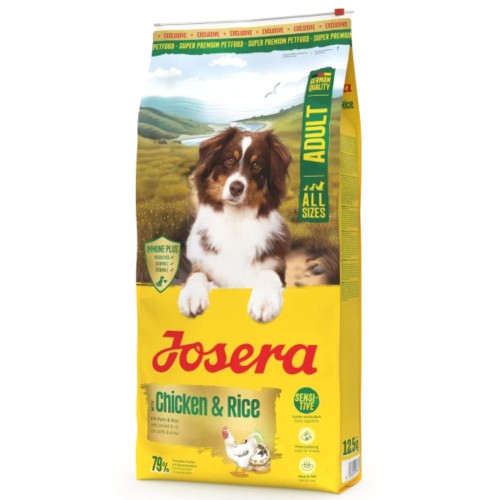 Сухой корм Josera Adult Chicken & Rice для взрослых собак всех пород, с курицей и рисом, 12.5 кг