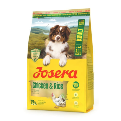 Сухой корм Josera Adult Chicken & Rice для взрослых собак всех пород, с курицей и рисом, 3 кг
