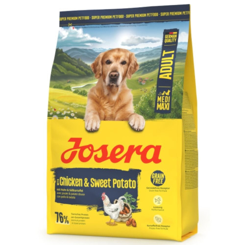 Сухой корм Josera Adult Chicken&SweetPotato для взрослых собак всех пород, с курицей и бататом, 3 кг
