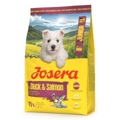 Сухой корм Josera Mini Junior Duck & Salmon для щенков мелких пород, с уткой и лососем, 3 кг