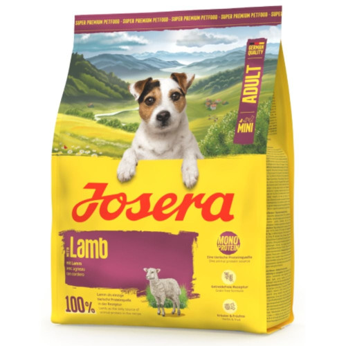 Сухой корм Josera Mini Adult Lamb для взрослых собак мелких пород, с ягнёнком и бататом, 0.9 кг