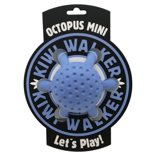 Игрушка Kiwi Walker Осьминог для собак, голубой, 12 см