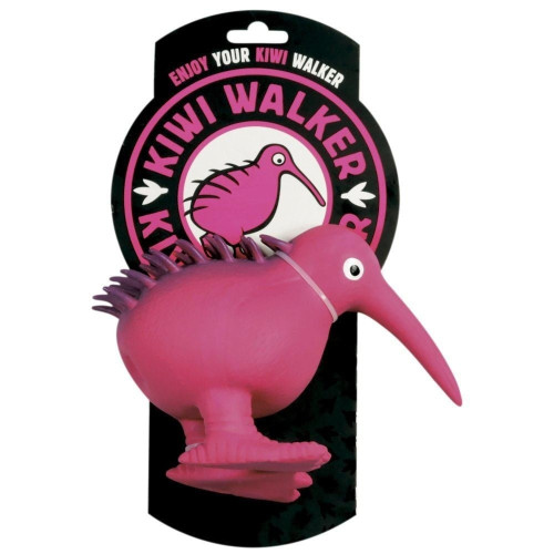 Игрушка Kiwi Walker Птица киви для собак, розовая, 8.5 см.